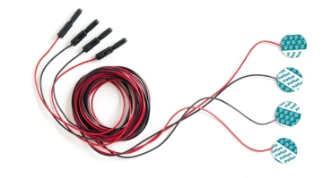 Einmal verwendbarer, selbsthaftender 2x2-Elektrodensatz, 4 Scheiben mit 1,5-m-Kabeln, 24 Sätze/Pkg